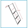 thumbnail image 4 of 3 Step Telescoping Swim Marine Boat Ladder Stainless with Built in Handle ,Termination Devices, 4 of 6