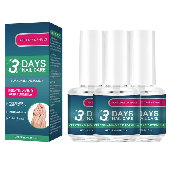 Aceite fortalecedor de uñas de 3 días con keratina: reparación intensiva para uñas secas y quebradizas. Hidrata, fortalece y previene las uñas débiles y blandas. Solución para el cuidado de las uñas d