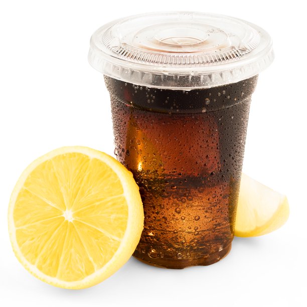 Green Direct 9 oz. Plastic Clear Cups With Flat Lids for Cold Drink