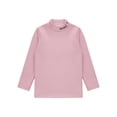 thumbnail image 3 of iEFiEL Kids Girls Warm Ribbed Thermal Underwear Tops Mock Neck Long Sleeve Undershirt Pink 15-16, 3 of 5