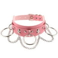 thumbnail image 3 of kurtrusly Collier Ajustable Ras-de-Cou Chaîne Multicouche Pendentif Ras-de-Cou en Cuir PU Fille Femme Punk O Ring Collier, 3 of 9