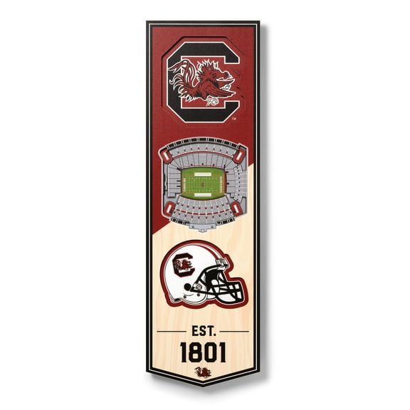 South Carolina Gamecocks 6'' x 19'' 3D StadiumView Banner