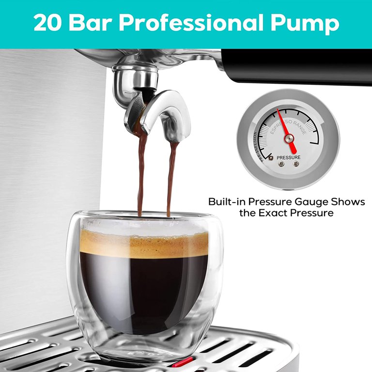 CASABREWS Espresso Machine With Grinder, Professional Espresso Maker With  Milk Frother Steam Wand, Barista Latte Machine With Removable Water Tank  for