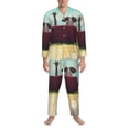 thumbnail image 3 of Sikiie Elehpant And A Giraffe Looking At The Sea Mens Pajama Set, Soft Warm Long Sleeve Sleepwear, Cozy Button-Down Pjs for Men-XX-Large, 3 of 7