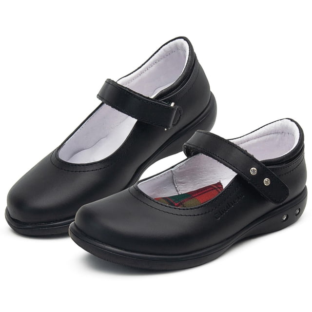 Zapato Escolar Chabelo Para Niña Con Arco Velcro En Negro negro 25.5