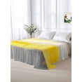 thumbnail image 5 of Yellow Gray Twim Size Flat Sheet, Wrinkleproof & Fadeproof Cooling Flat Bed Sheet Only, White Modern Oil Painted Abstract Breathable Soft Bedding Top Sheets 66 x 96 Inches, 5 of 8