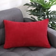 thumbnail image 2 of Unique Bargains Corduroy Texture Decorative Throw Pillow Cover Red 12" x 18", 2 of 8