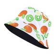 thumbnail image 2 of Clearance! Baberdicy Unisex Print Double Side Wear Reversible Bucket Hat Trendy Cotton Twill Canvas Sun Fishing Hat Fashion Cap Green, 2 of 3