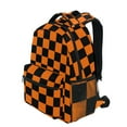 thumbnail image 3 of ALAZA Stylish Backpack Orange Checkered Grid Pattern Elementary Bookbag Personalized Laptop School Bags Travel Daypack, 3 of 6