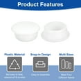 thumbnail image 4 of Uxcell 300Pcs Screw Hole Plugs, 12mm(1/2") Dia Button Plugs Snap in Locking Hole Covers Flush Type Caps, White, 4 of 6