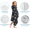 thumbnail image 7 of Dark Blue Sun Moon Star Pattern Hooded Bath Towel，60"x35" for Ages 3 To 12 Kids, Quick Dry Lightweight Soft Microfiber Hood Beach Towel Cover Up for Kids, 7 of 7