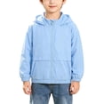 thumbnail image 2 of HAOTAGS Boys’ Casual Hooded Zip-Up Jacket Lightweight Sun Protection Relaxed-Fit Long-Sleeve Outerwear Light Blue Size 6, 2 of 8