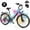 Blue, variant on ESKUTE Electric Bike for Adults – 1300W Peak Power Ebike, 28MPH Step-Thru E-Bicycle with 840Wh Removable Battery, Up to 70-Mile Range, 26" Tires, 7-Speed Adjustable Stem, white
