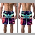 thumbnail image 3 of luoweisi Men's Beach Shorts Quick Dry Swim Trunks with Mesh Lining Dragonfly L, 3 of 5