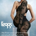 thumbnail image 2 of L'eggs 360 Contour Women's Floral Lace Control Top Tights, Black, Sizes up to 2XL, 2 of 9