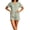 Green, variant on yillto Pajamas Set for Womens Button down Short Sleeve Tops and Shorts Cute Ruffled Pjs Sets Sleepwear