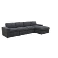 thumbnail image 2 of Dark Grey Corduroy 5-Piece Living Room Sofa Set Left Armchair and Recliner, 2 of 8