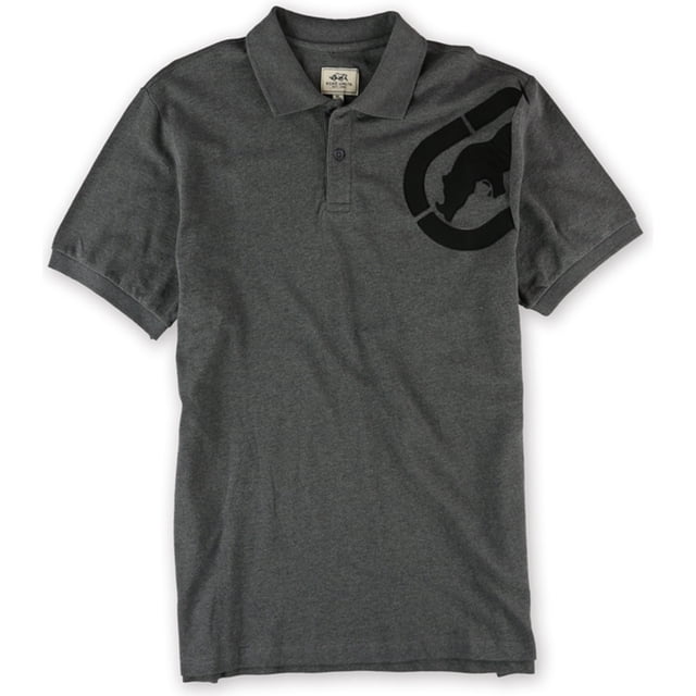 Ecko Unltd. Polo de rugby para hombre en la axila del pecho izquierdo, gris, XXL