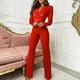 thumbnail image 2 of Moda Mujer Cuasal Solid Buttom Manga larga Business AttireCt Pantalones Fridja  alkflakhf32281, 2 of 6