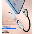thumbnail image 4 of USB C Lightning Male to USB Female Adapter(2in1)Type C OTG 3.0 Cable Converter for iPhone 16 15 14 for iPad MacBook Thunderbolt Connector for Apple Camera Flash Drive Audio Compatible for Samsung S25, 4 of 7