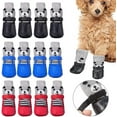 thumbnail image 3 of 4pcs/Set Waterproof Dog Boots Shoes Anti-Slip Pet Cat Rain Boots Footwear Breathable Cat Socks Booties Puppy Paw Protectors for Small Animal(L,Blue), 3 of 5