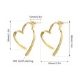 thumbnail image 5 of Alexcraft Geometric Hoop Earrings, Silver Heart Teardrop Studs Lightweight Earrings Hypoallergenic Hoop Earrings Birthday Earrings for Women, 5 of 7