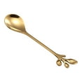 thumbnail image 4 of Leaf Tea Gold Spoons Stirring Set for Elegant Barware – Long Handle 6-Piece Tableware for Tea & Tea Spoons with Leaf Motif and Iced Serving, 4 of 4
