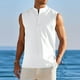 thumbnail image 1 of pstuiky Camisetas sin mangas, Camisa de verano sin mangas con botones y cuello alto para hombre Tops elegantes para mujer xxxl, 1 of 8