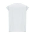 thumbnail image 5 of Frostluinai Linen Shirts for Women Sleeveless Button V Neck Tank Tops Solid Lounge Tee Shirts Loose Fit Blouses Work Office Tee Tanks, 5 of 6