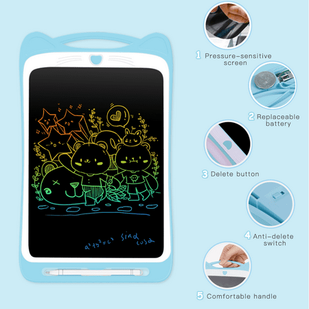 AGPTEK LCD Writing Tablet , Graphics Drawing Pads for Kids, 12 inch with Lock Switch, Blue