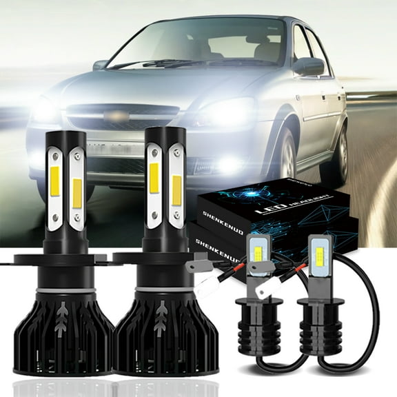 9003 H4 LED High/Low Beam Headlight Bulbs for 2002-2008 Chevrolet Corsa H3 Fog light Bulbs