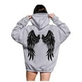 thumbnail image 3 of YUEHUA Angel Wings Graphic Sweatshirt for Women Floral Printed Vintage Long Sleeves Shirt Crewneck Hoodie Loose Pullovers Tops, 3 of 6