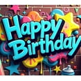 thumbnail image 5 of LUUFILx Colorful Happy Birthday Backdrop Banner Graffiti Wall Style Decorations Party Supplies Background Photography Props Birthday Party Decor Celebration, 5 of 9