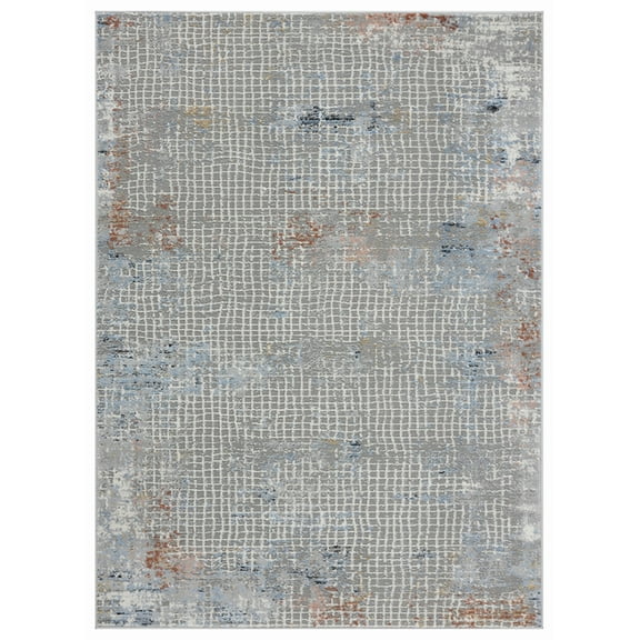 United Weavers Austin Area Rug 4540 20658 Devine Rust Dotted Crosshatch 9' 10" x 13' 2" Rectangle
