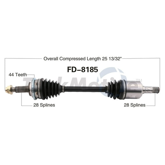 CV Axle Shaft Fits select: 2010-2012 FORD FUSION, 2010-2011 MERCURY MILAN