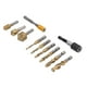 thumbnail image 4 of 11Pcs Chamfer Drilling Tools Woodworking Ti Coated Step Drill Bits Quick Release Extension Rod Tap Chamfering Tool Set, 4 of 5