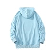 thumbnail image 3 of Avamo Mens Leisure Pullover Plain Sport With Pocket Light Blue XL, 3 of 3
