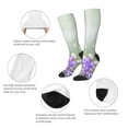 thumbnail image 3 of Naloa Purple Butterfly On Wild Thigh High Socks Extra Long Stretchy Sock Women Over Knee High Opaque Stocking Daily Wear, 3 of 6