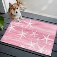 thumbnail image 4 of Sea Stars Washable Small Entryway Area Rugs 2'x3', Summer Beach Sea Stars Pink Texture Low Pile Throw Rug Non-Slip Sturdy Edge Binding Carpet for Front Door Floor Room Entry, 4 of 9