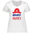 thumbnail image 3 of Inktastic Ahoy Matey, Pirate Hat, Skull and Bones, Pirates Women's Plus Size T-Shirt, 3 of 5