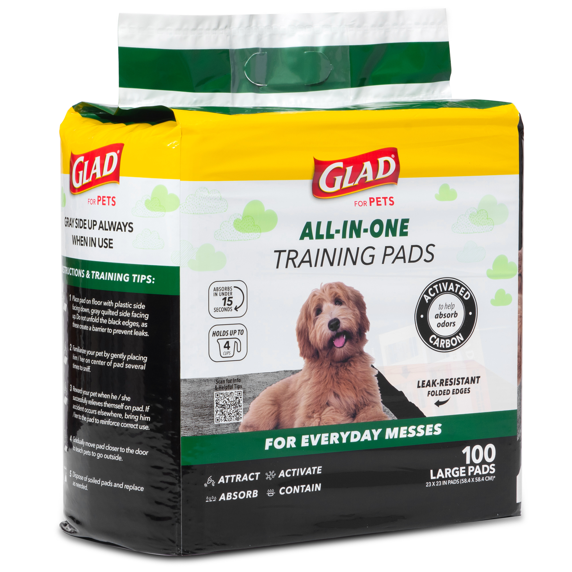 Glad Activated Charcoal Training Pads, 23" x 23", 100 Count photo 8