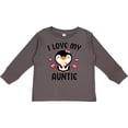 thumbnail image 3 of Inktastic I Love My Auntie with Cute Penguin and Hearts Girls Long Sleeve Toddler T-Shirt, 3 of 5