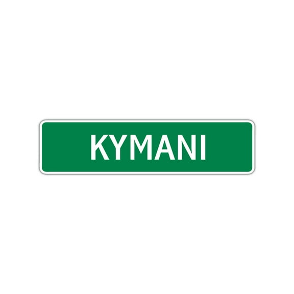Kymani Boys Children Name Letter Printed Plaque Decoration Label Indoor Outdoor Unique Wall Novelty Aluminum Metal Sign 4"x13.5"