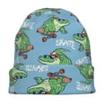 thumbnail image 7 of Rocae Crocodile Riding Skateboard for Beanies Hats for Men Women Warm Chunky Knit Hats Winter Adult Milk Silk Knitted Beanie, 7 of 7
