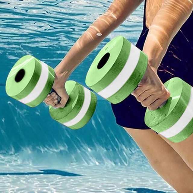 Par de mancuernas de ejercicio nuevas, mancuernas de agua de EVA, mancuernas flotantes circulares.