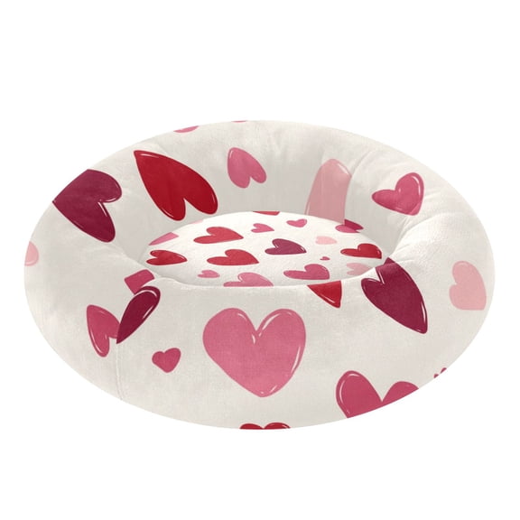 Pet Bed Pet Mat Cozy Removable & Washable Comfort For Cats And Dogs Hearts on Background