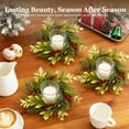 thumbnail image 5 of Small Christmas Wreath, 6 Pcs 6" Mini Christmas Wreaths for Cabinets, Small Cabinet Wreaths for Kitchen Cabinet Window Door Farmhouse Christmas Party Decorations Candle Rings Fireplaces (K), 5 of 13