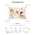 thumbnail image 6 of Spring Floral Sun Shade Sail 12' x 16', Watercolor Flowers Retro Dragonfly Letter Print Rectangle Outdoor Sunshade Canopy, Waterproof UV Block Patio Covers for Garden Yard Beach, 6 of 9