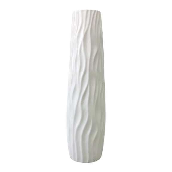 Large Faux Ceramic Floor Vases 22.8" Tall Flower Arrangement Holder Contemporary Home Decor Living Spaces