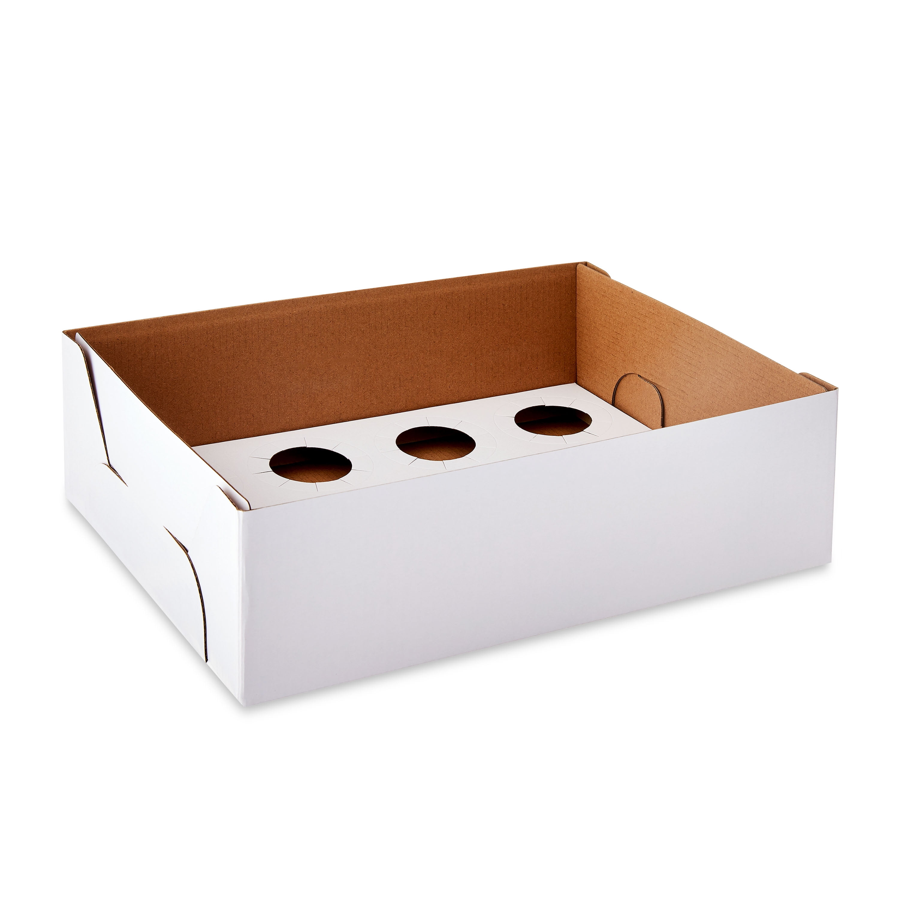 10.25" x 13.25" x 4", White Cake Boxes with Windows, 2 Count, by Way To Celebrate